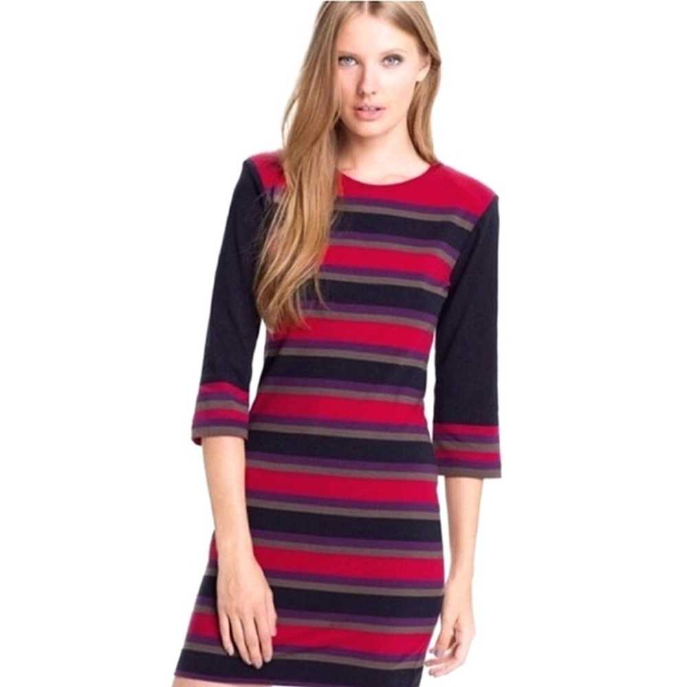 French Connection Jewel Tone Stripe Bodycon Dress… - image 3