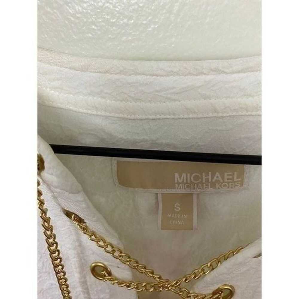 Michael Kors White French Terry Gold Chain Lace U… - image 7