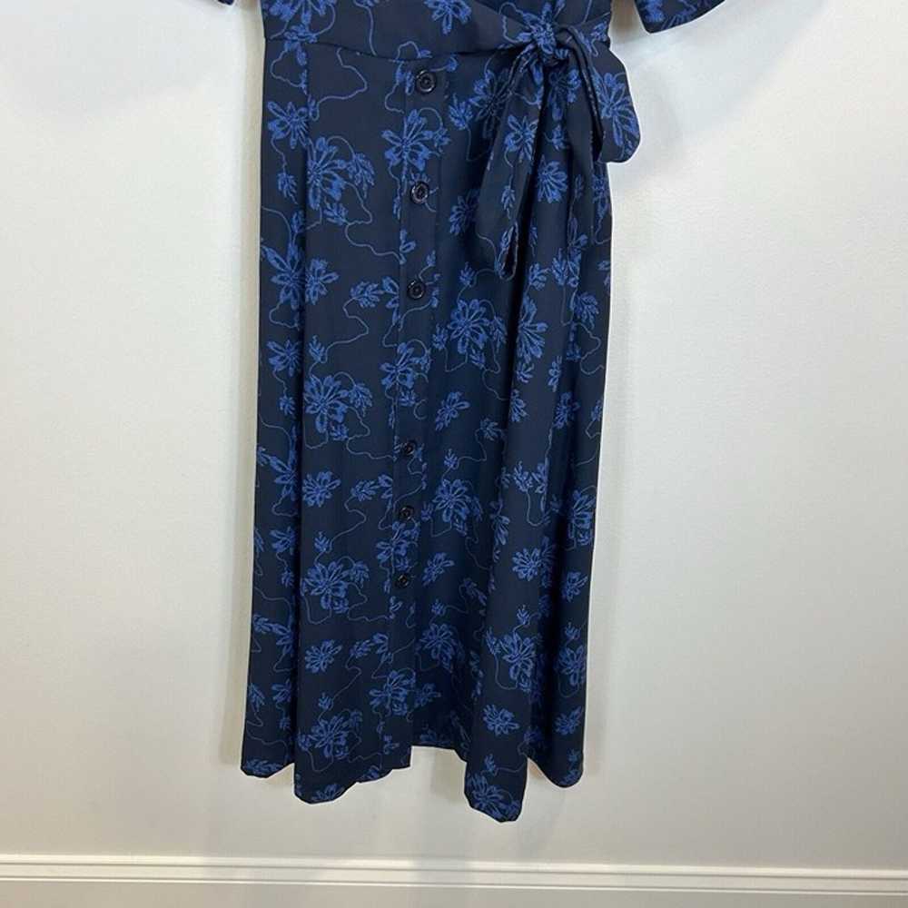 EQUIPMENT Floral Crepe Midi A Line Dress Size 8 V… - image 3