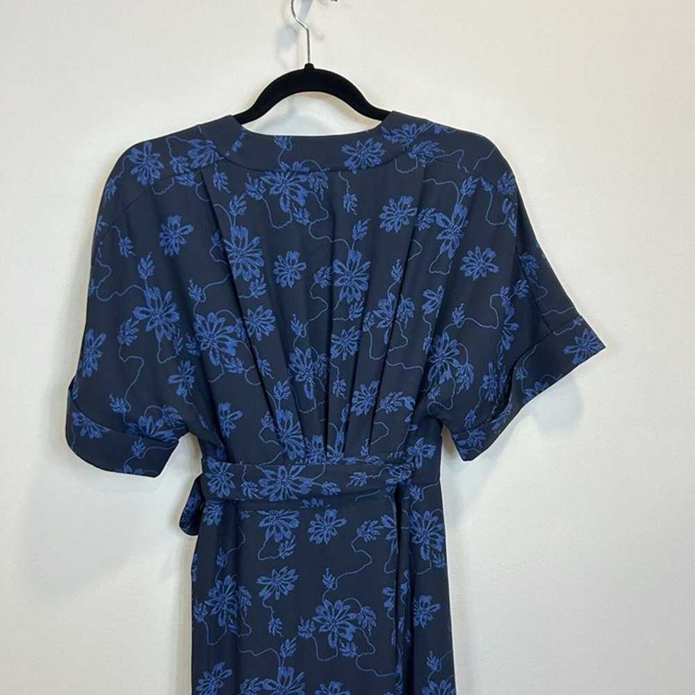 EQUIPMENT Floral Crepe Midi A Line Dress Size 8 V… - image 8