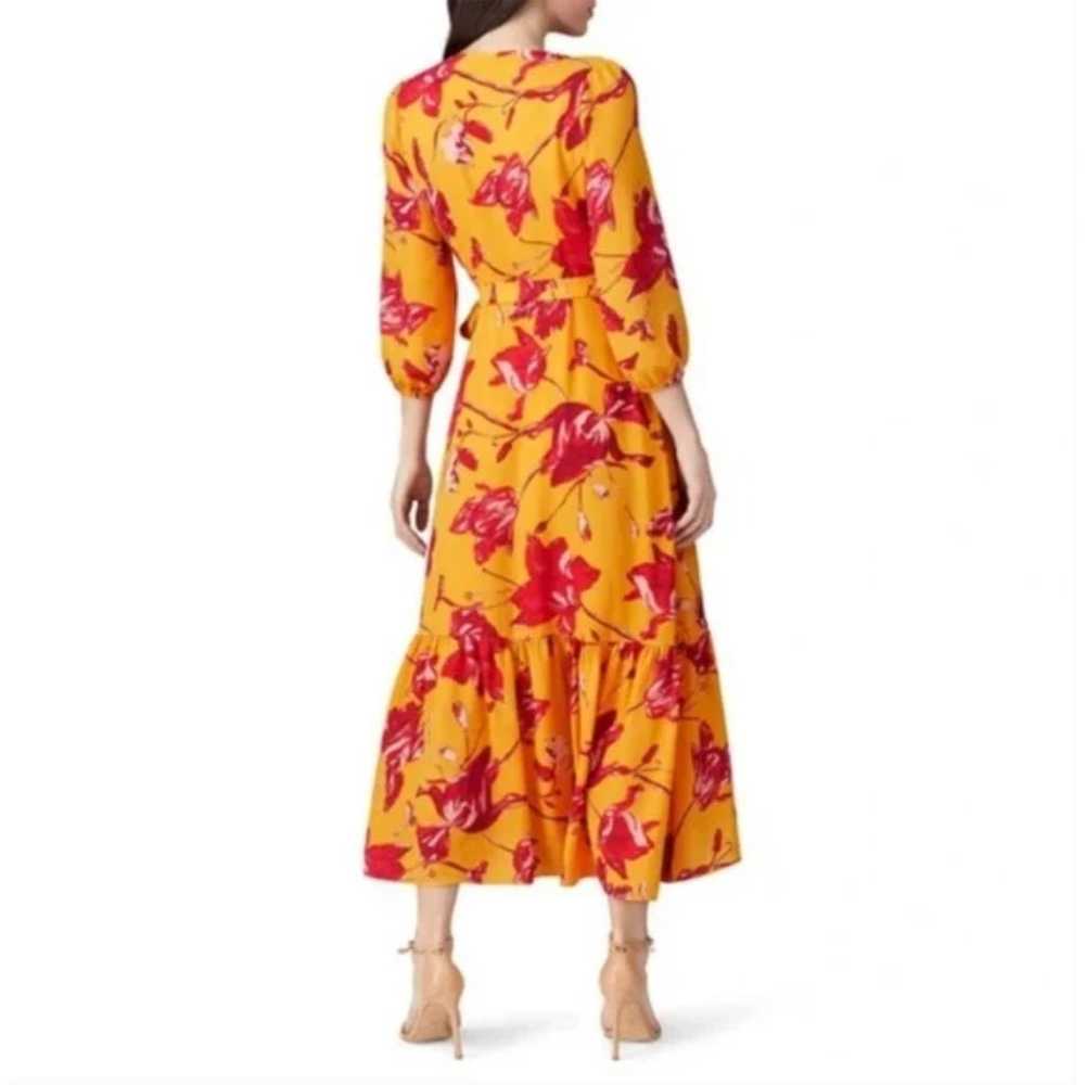 COLOR ME COURTNEY Eleanor Wrap Dress M Orange Pin… - image 3