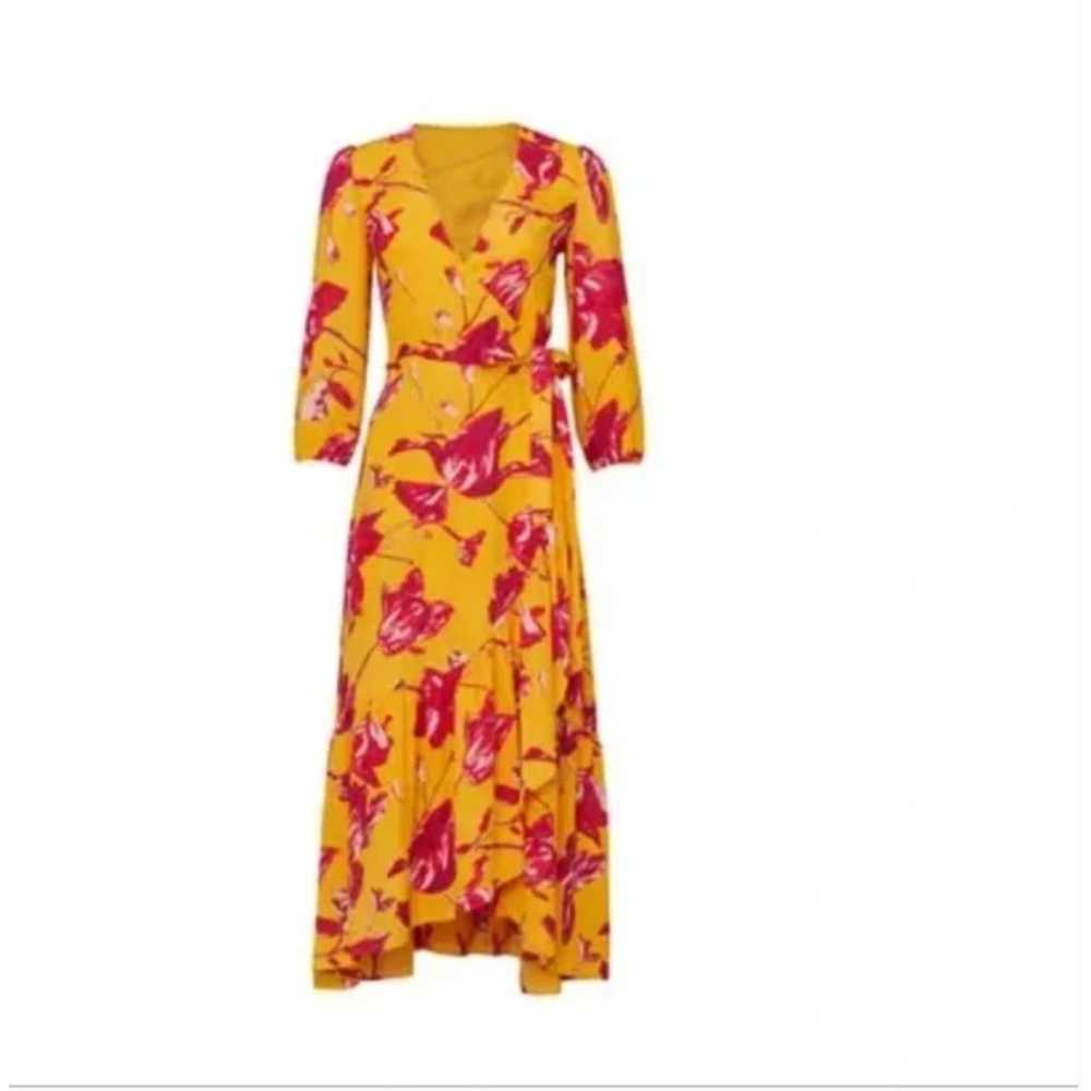 COLOR ME COURTNEY Eleanor Wrap Dress M Orange Pin… - image 9