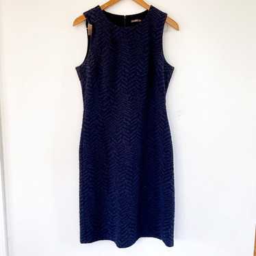 J. McLaughlin Blue & Black Textured Sleeveless She