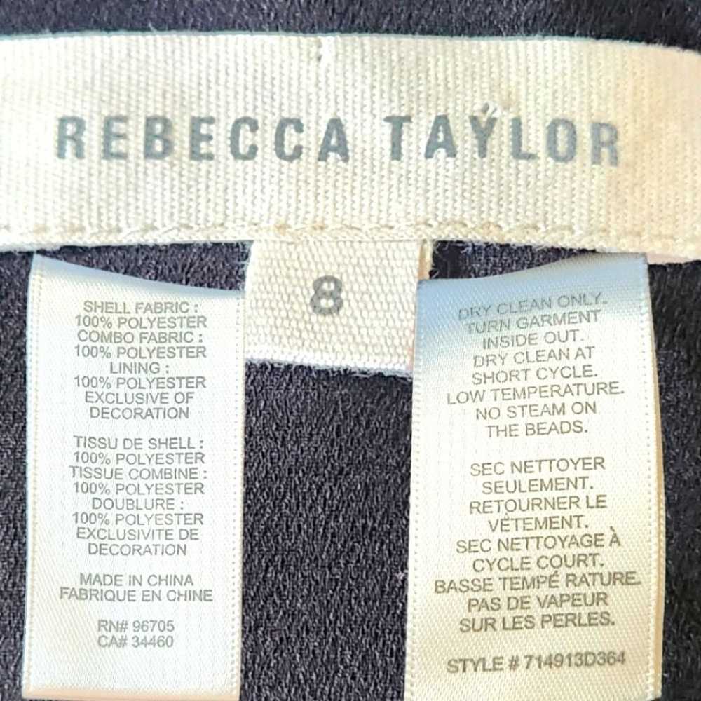 REBECCA TAYLOR rhinestone neckline black shift co… - image 11