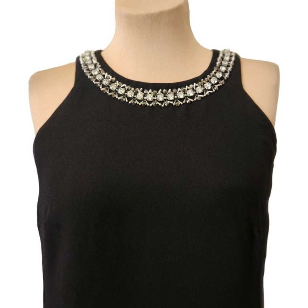 REBECCA TAYLOR rhinestone neckline black shift co… - image 5