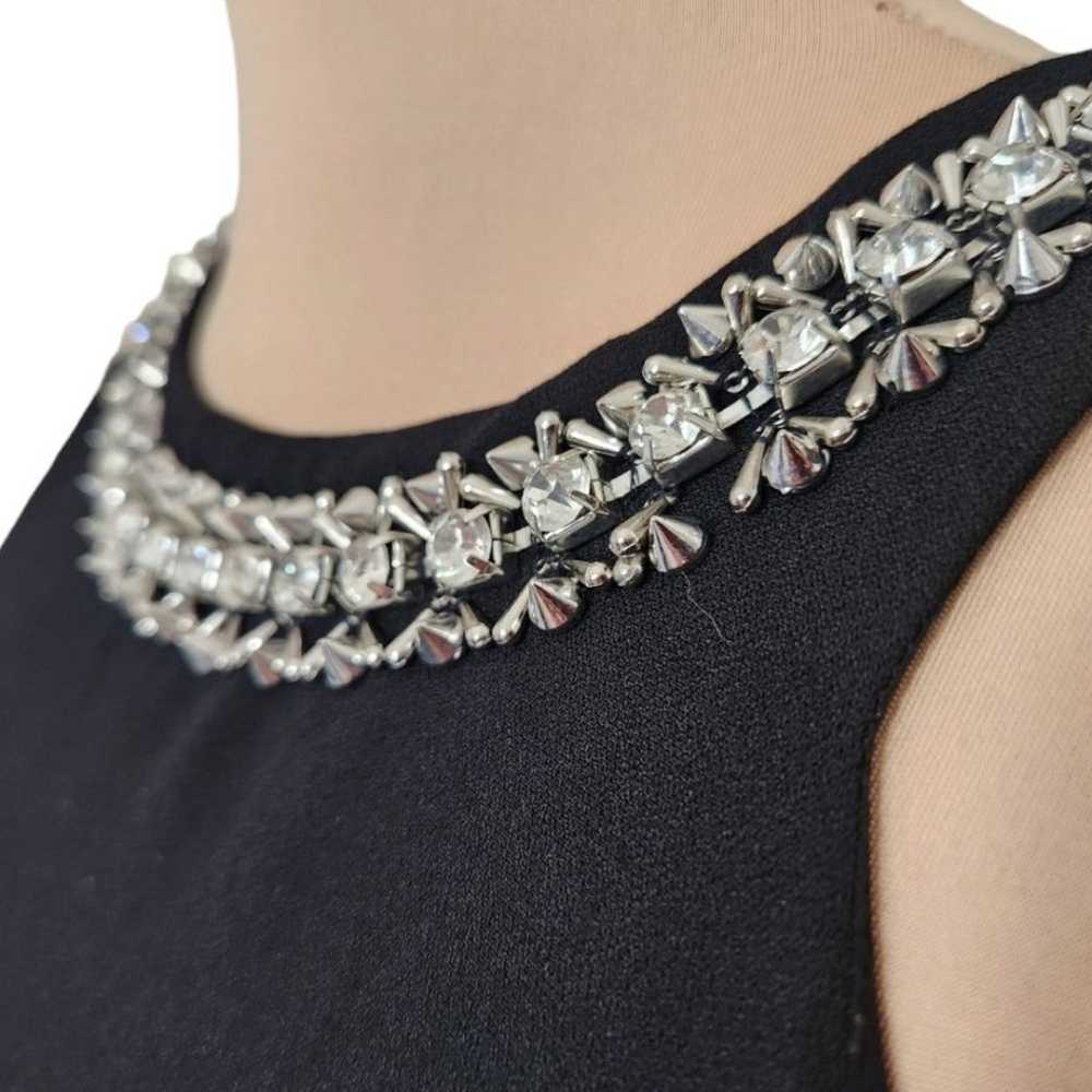 REBECCA TAYLOR rhinestone neckline black shift co… - image 8