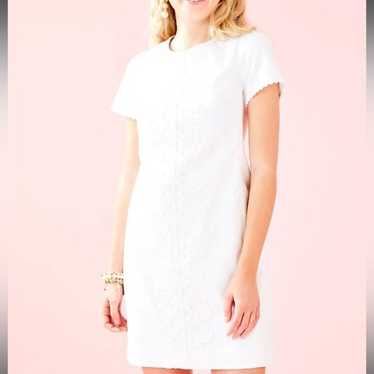 Lily Pulitzer Maisie Stretch Shift White Dress 10