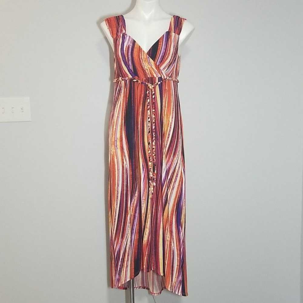 Boston Proper Multi Stripe Maxi Dress - image 1