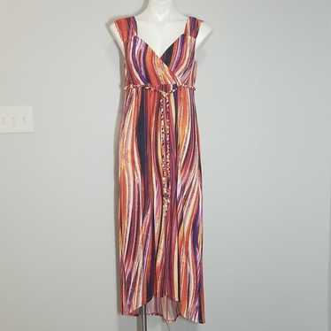 Boston Proper Multi Stripe Maxi Dress - image 1