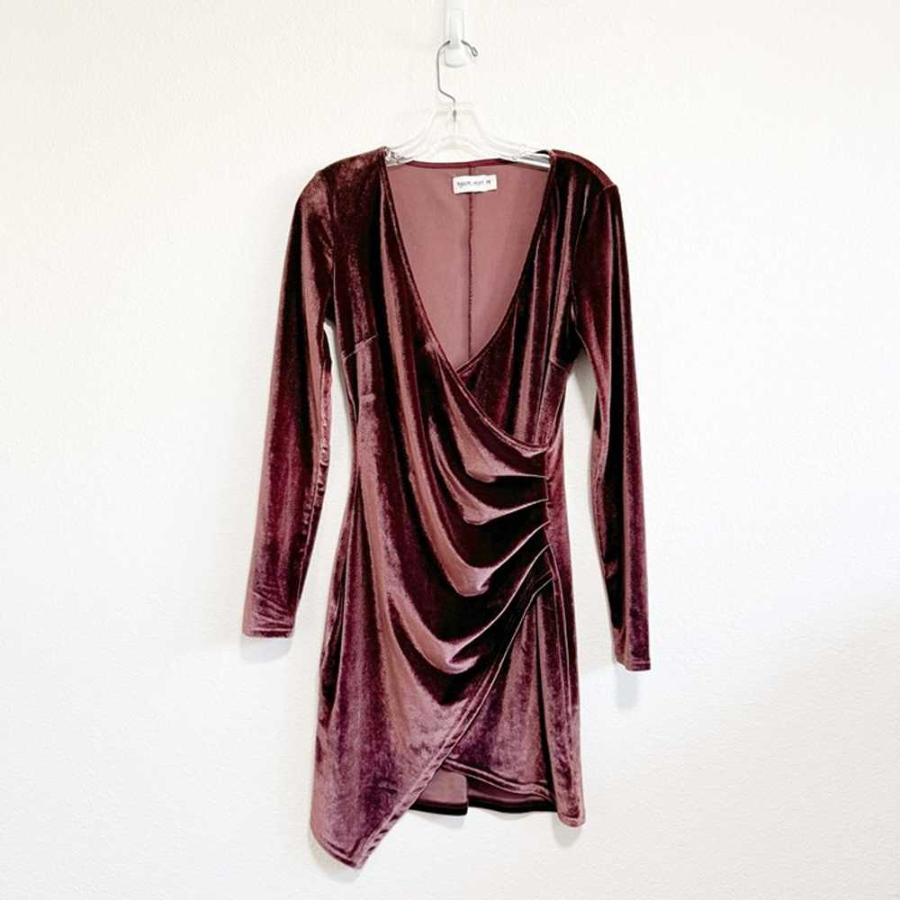 REVOLVE TIGER MIST Estelle Plum Velvet Dress Long… - image 2