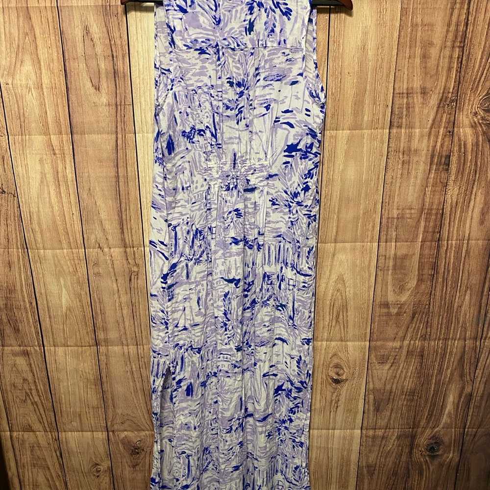 Lilly Pulitzer Medium Erza Maxi Beach Dress Lilac… - image 11