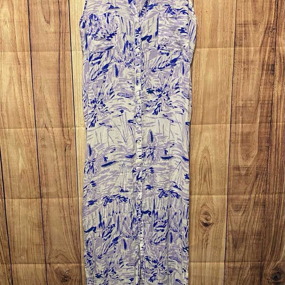 Lilly Pulitzer Medium Erza Maxi Beach Dress Lilac… - image 2