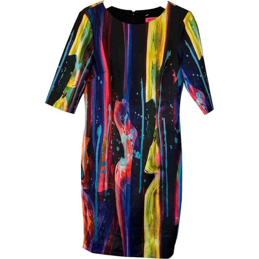 Betsey Johnson VIBRANT RAINBOW DRESS SZ 8 - image 3