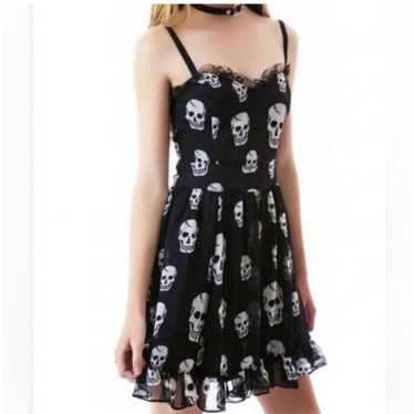 Royal Bones Daang Goodman skull Chiffon mini dres… - image 1