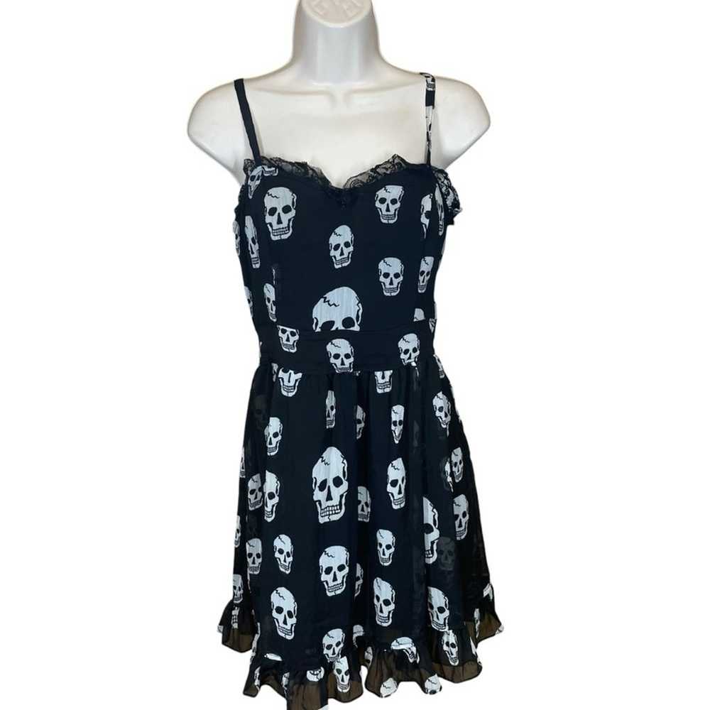 Royal Bones Daang Goodman skull Chiffon mini dres… - image 2