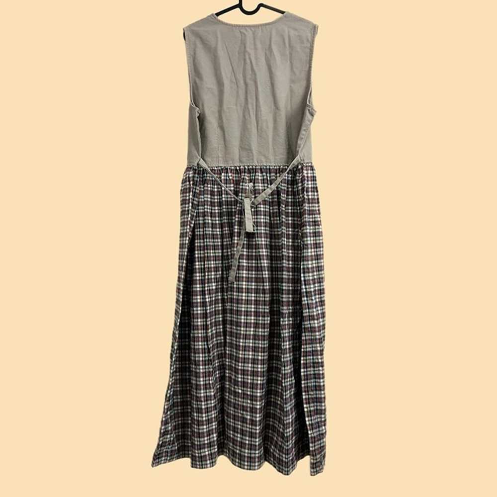 90s rainbow gingham maxi dress - image 3