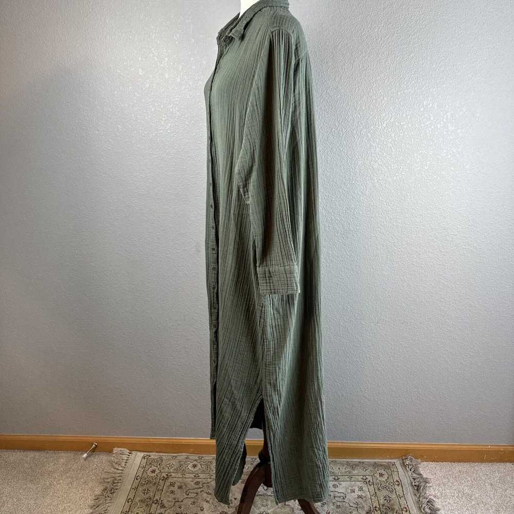 Natural Life Womens Drew Maxi Shirt Dress Size L … - image 5