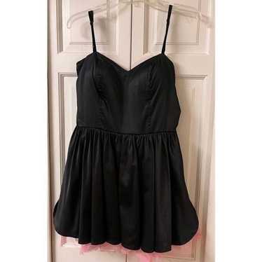 Bettie Paige by Tatyana dress black & pink sz Lg - image 1