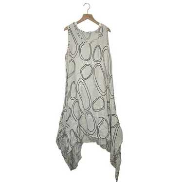 Cristina Vergani Sleeveless 100% Linen Asymmetric… - image 1