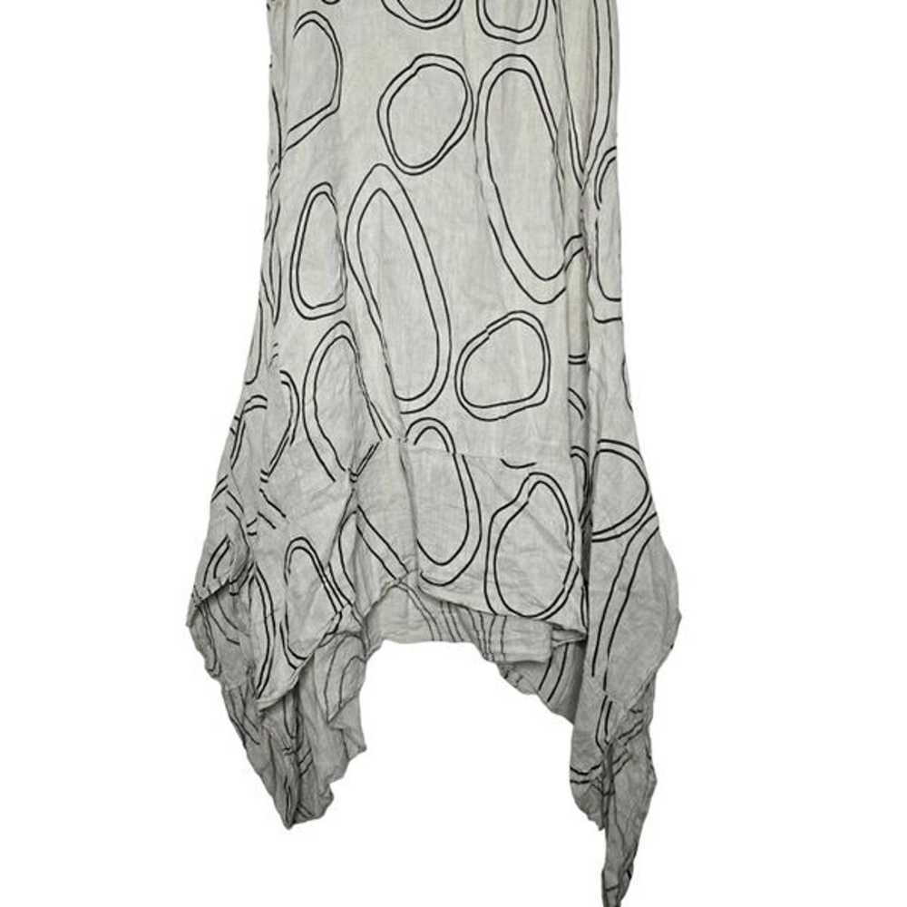 Cristina Vergani Sleeveless 100% Linen Asymmetric… - image 3