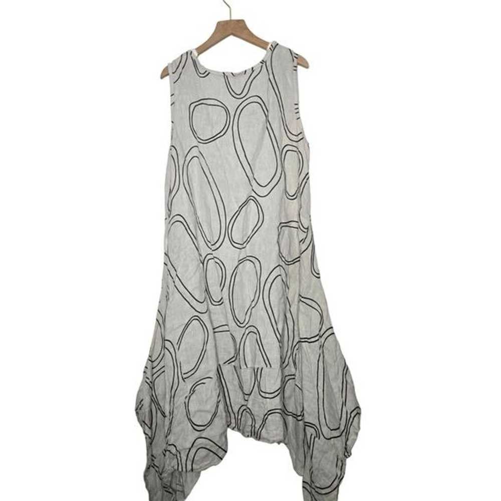 Cristina Vergani Sleeveless 100% Linen Asymmetric… - image 4