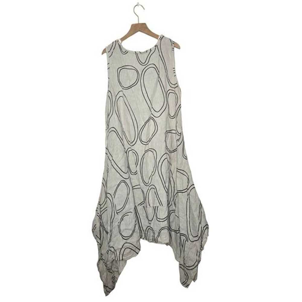 Cristina Vergani Sleeveless 100% Linen Asymmetric… - image 5