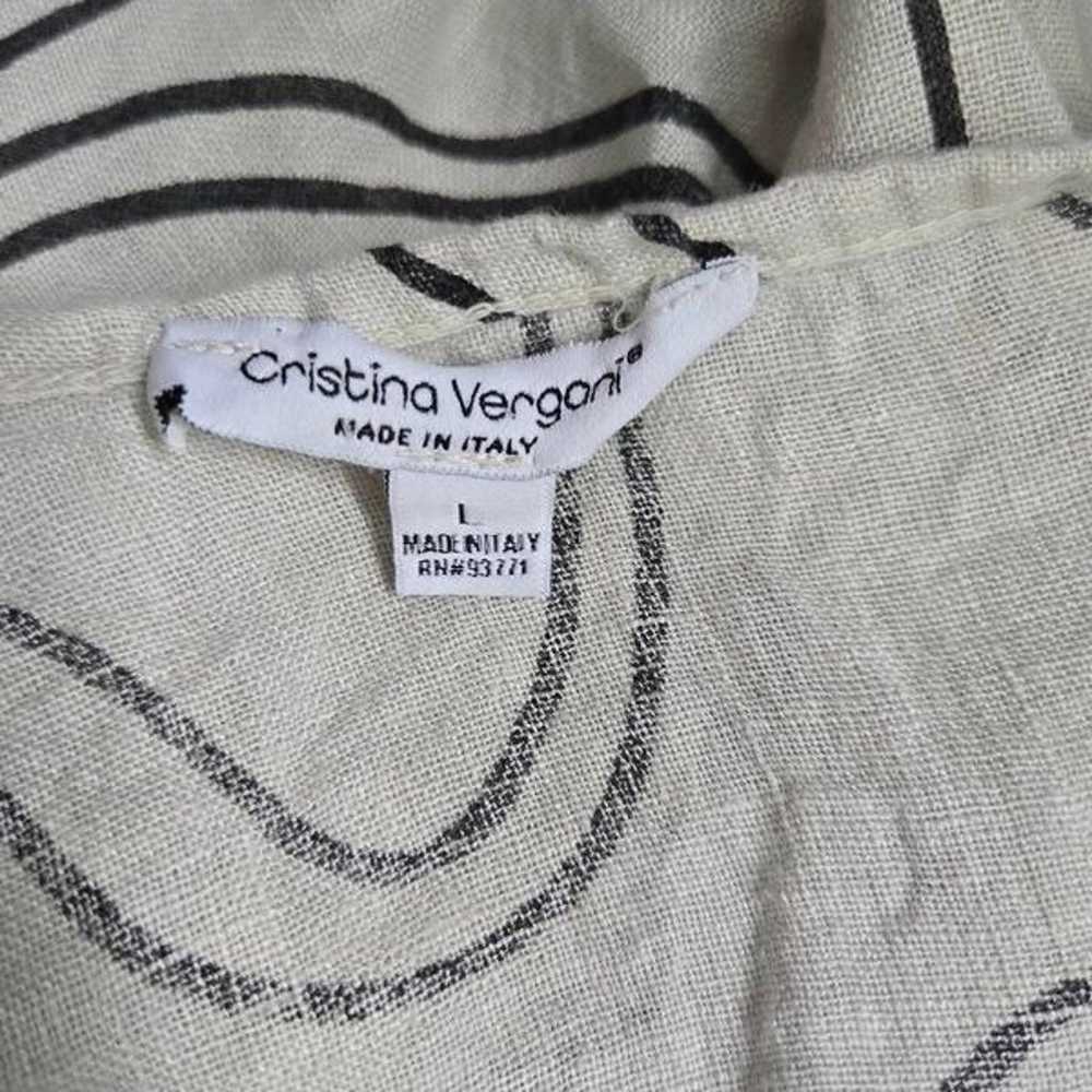 Cristina Vergani Sleeveless 100% Linen Asymmetric… - image 6