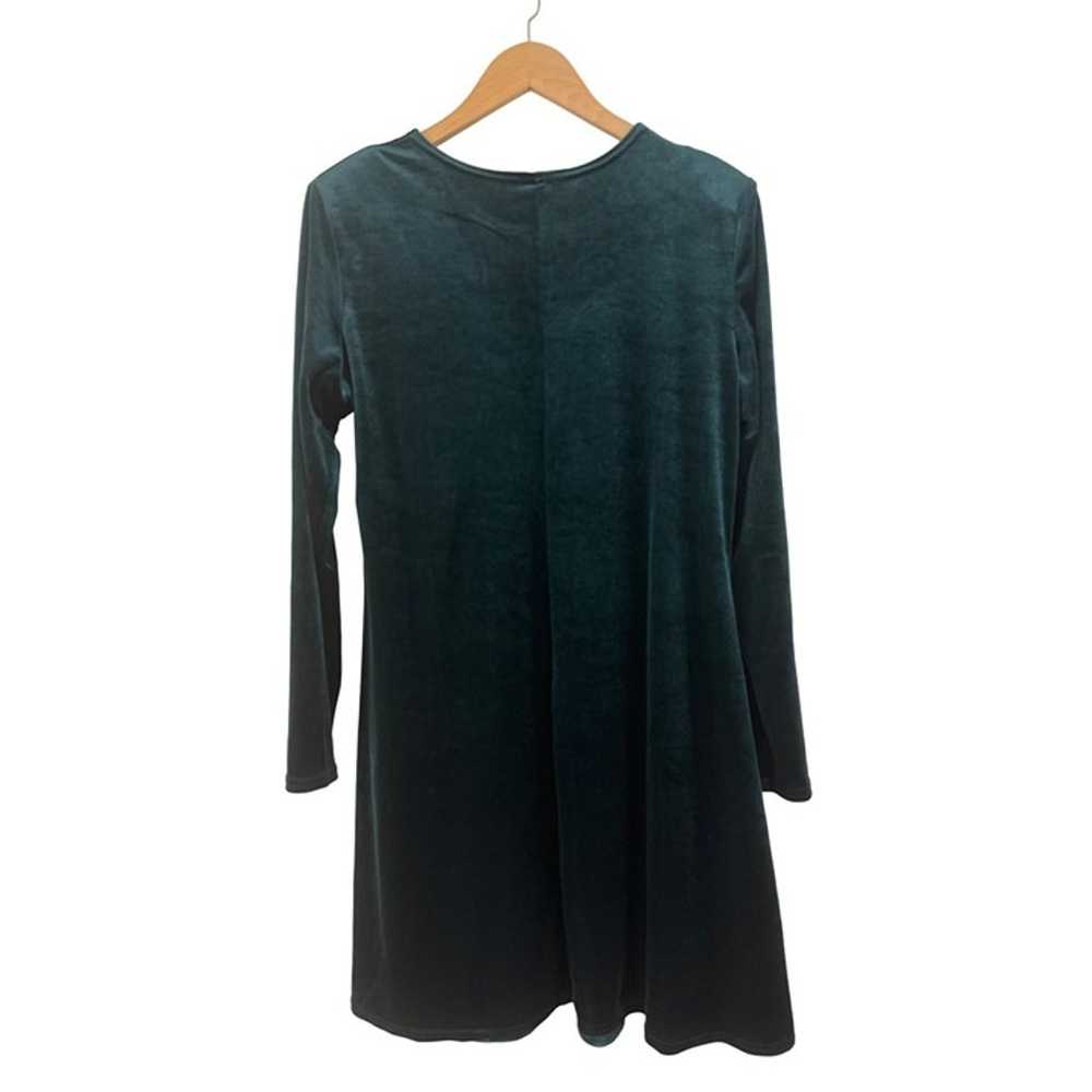 Size 14 GREEN VELVET DRESS Evening Velour Special… - image 4