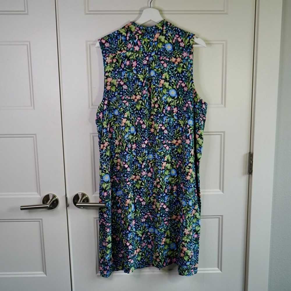 J Jill Dress Womens XL Midi Button Front Boho Cot… - image 7