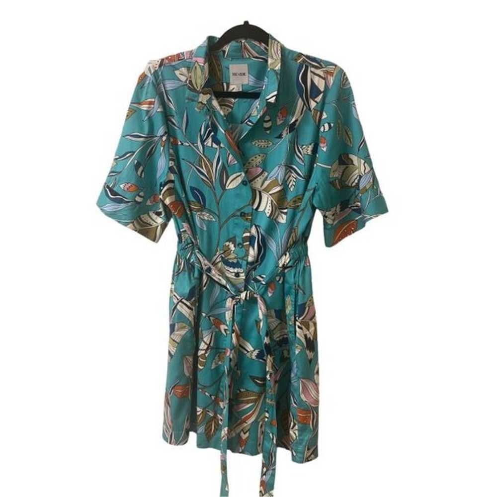 Nic + Zoe Riviera Botanical print dress sz XL - image 1