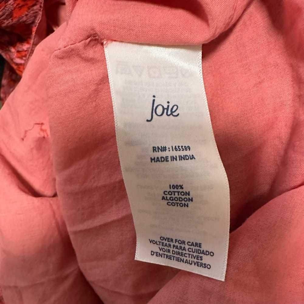 Joie Womens Plus Size Pink Red Tea Rose Printed T… - image 5