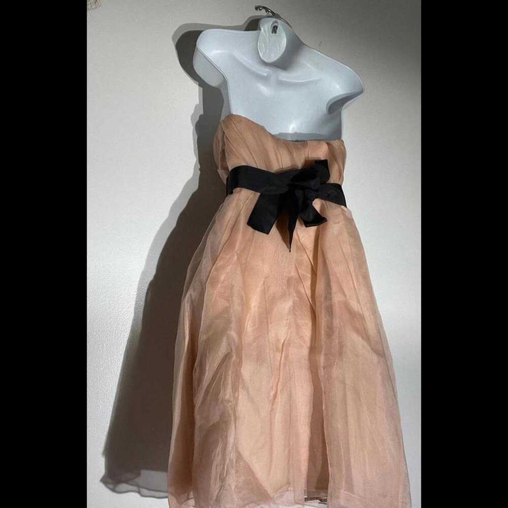 Vera Wang strapless dress gown in pink satin - image 12