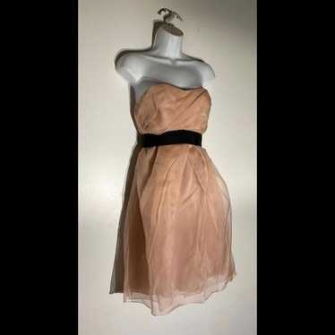 Vera Wang strapless dress gown in pink satin - image 1