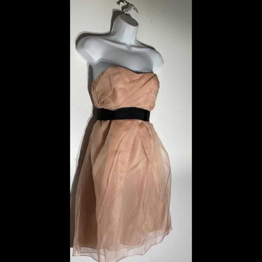 Vera Wang strapless dress gown in pink satin - image 2