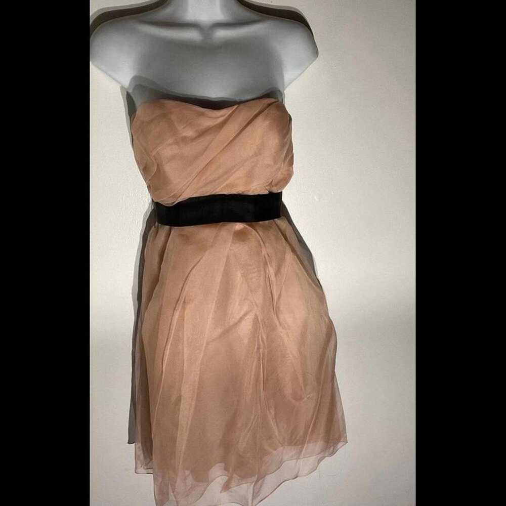 Vera Wang strapless dress gown in pink satin - image 4