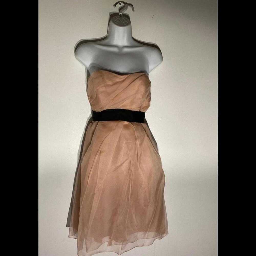 Vera Wang strapless dress gown in pink satin - image 5