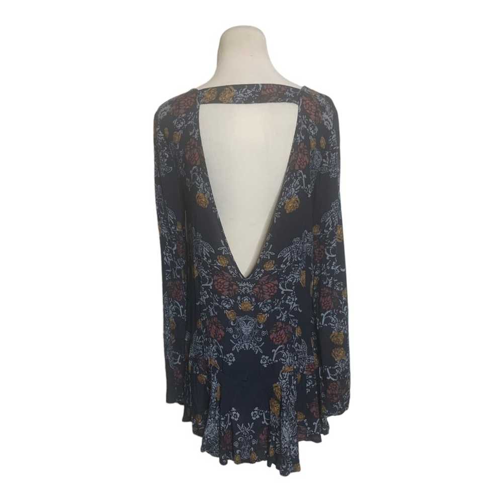 Free People Black Floral Smooth Talker Floral Tun… - image 10