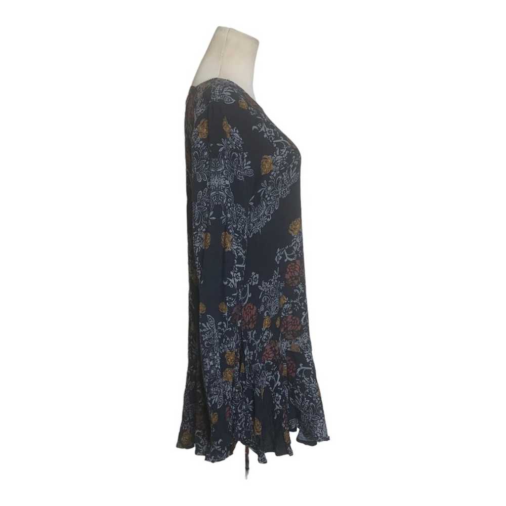 Free People Black Floral Smooth Talker Floral Tun… - image 5