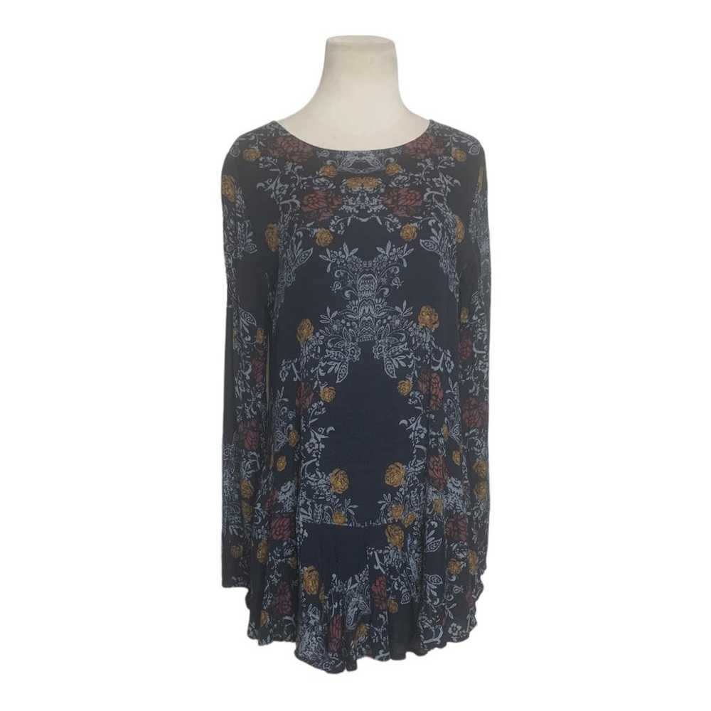 Free People Black Floral Smooth Talker Floral Tun… - image 8