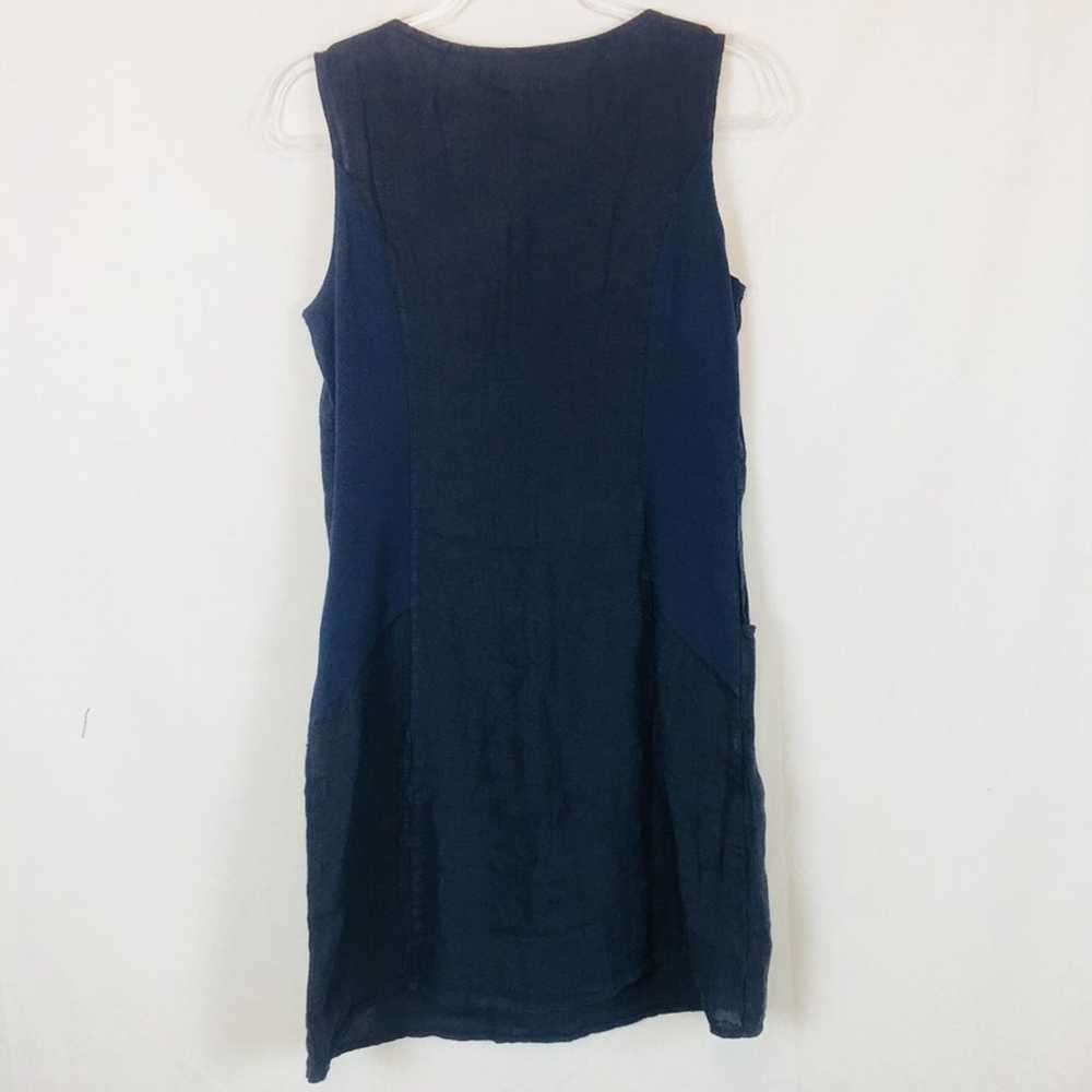 Free People | Linen Beaded Neckline Sheath Dress S - image 6