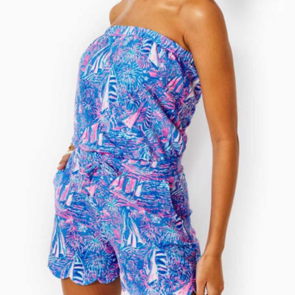 Lilly Pulitzer Jace Strapless Romper Size Small - image 3