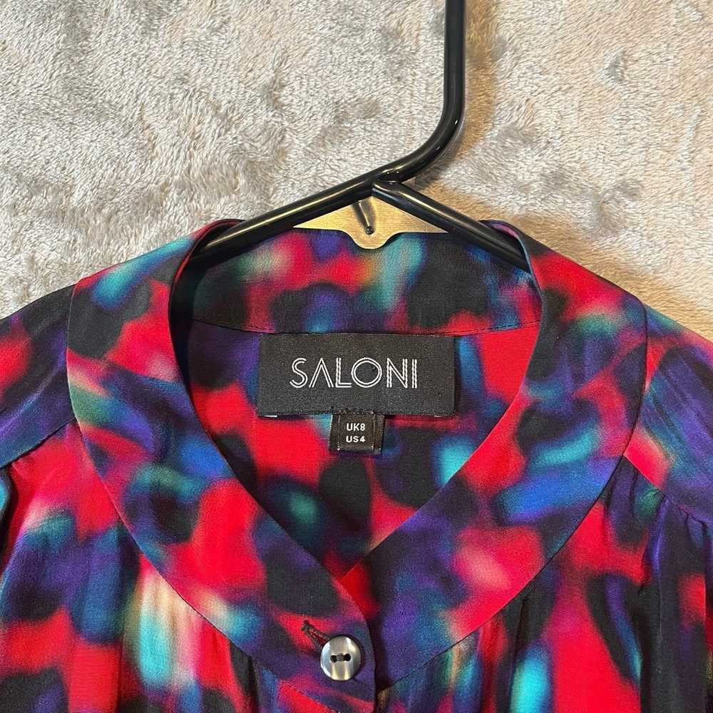 Saloni Abstract Print Women’s 100% Silk Dress Siz… - image 3