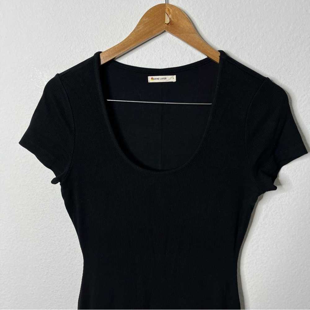 Marine Layer Short Sleeve Scoop Neck Ribbed Knit … - image 5