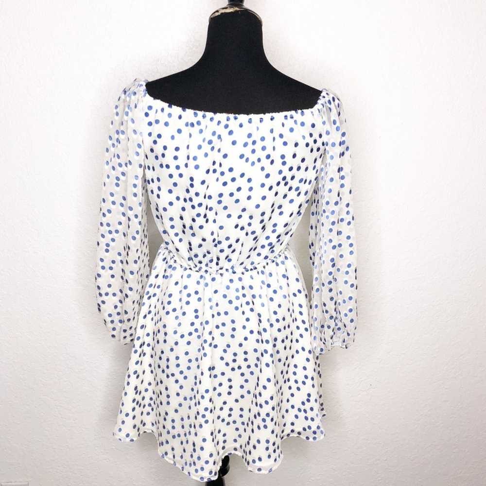 Lovers + Friends World Traveler white blue polka … - image 12