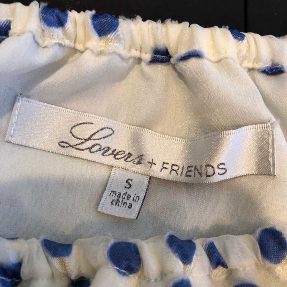 Lovers + Friends World Traveler white blue polka … - image 8