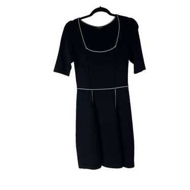 Nanette Lepore Black Knit Square Neck Short Sleev… - image 1