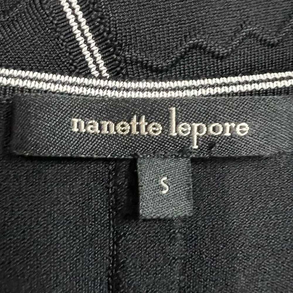 Nanette Lepore Black Knit Square Neck Short Sleev… - image 4