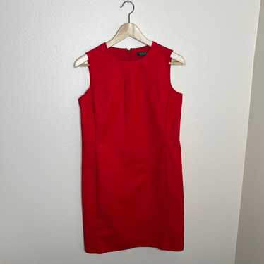 Lauren Ralph Lauren Red Cotton Sleeveless Dress 6 - image 1