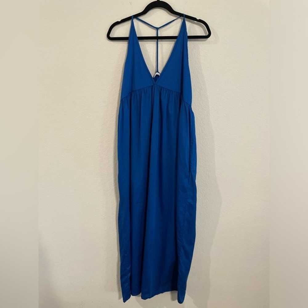 Anthropologie Lacausa Cobalt Blue 100% Cotton Aud… - image 3