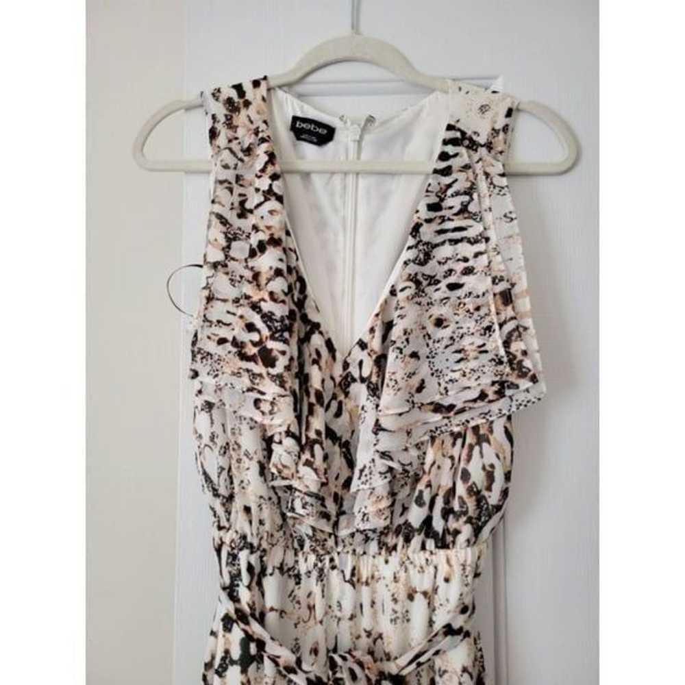 bebe leopard chiffon jumpsuit - image 2